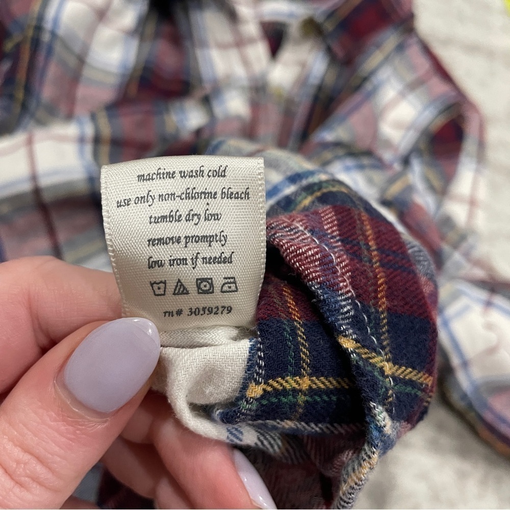 Miami Red and White Plaid Button Down Flannel - Picture 8 of 11